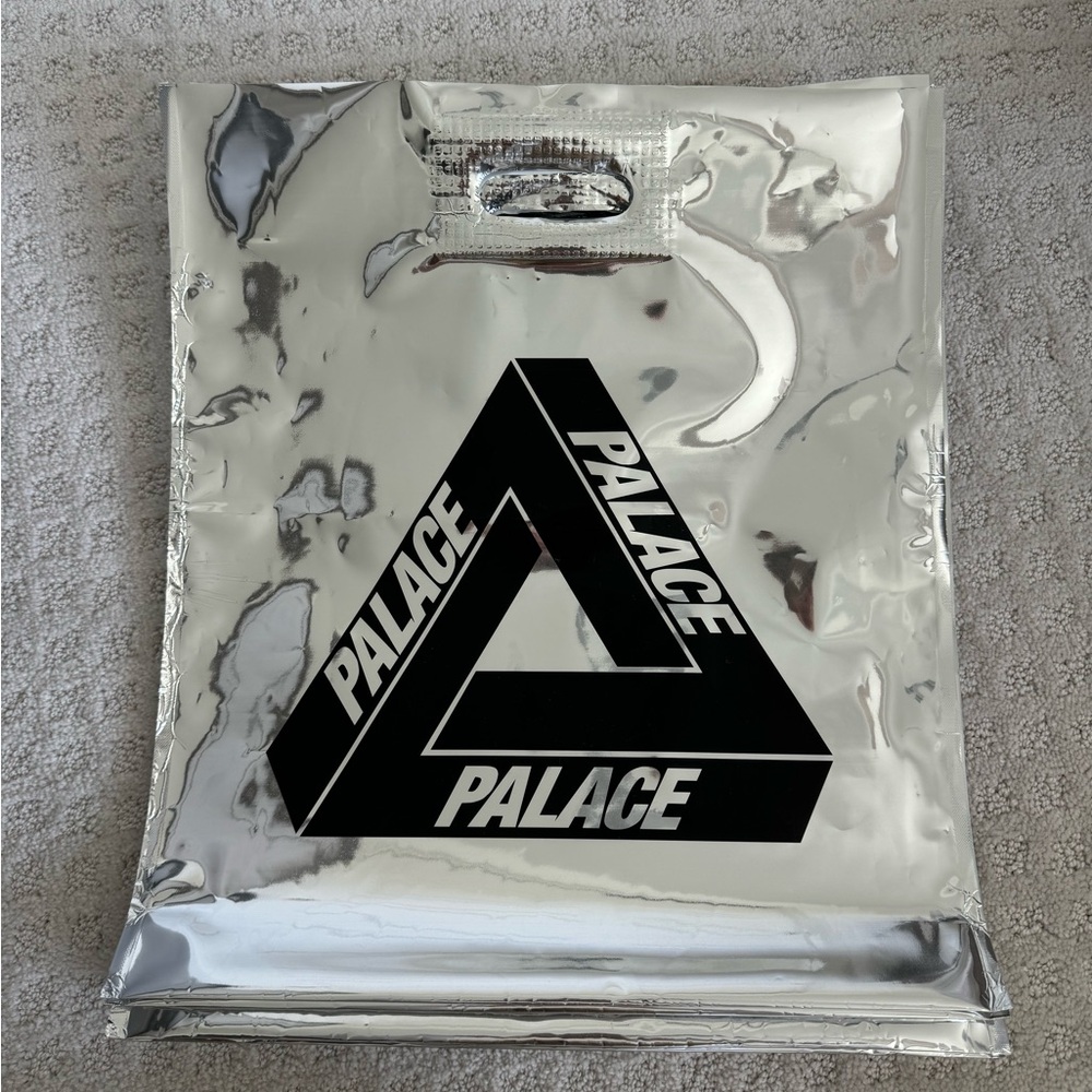 Palace Silver Metallic Bag Shopping Bag